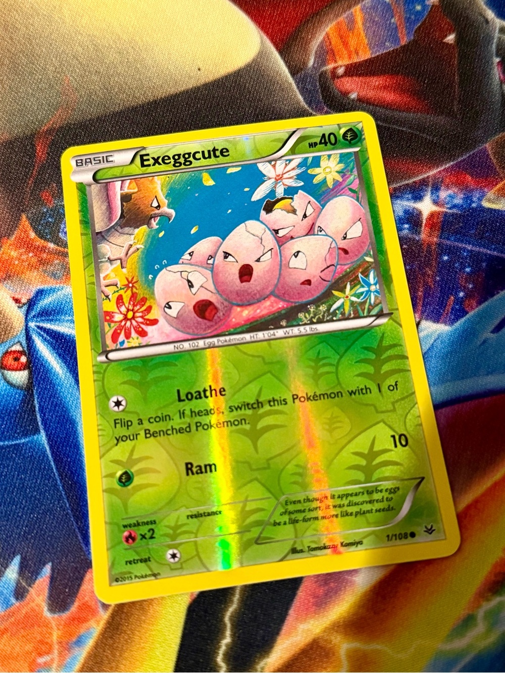 Pokemon Exeggcute roaring skies reverse card new